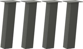 vidaXL Πόδια Τραπεζιού Σαλονιού 4 τεμ. Ανθρακί 30 εκ. Ατσάλι
