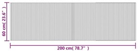 Χαλί Ορθογώνιο Καφέ 60 x 200 εκ. Μπαμπού - Καφέ