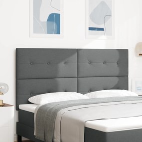 vidaXL Κεφαλάρι με κεφαλάρι Σκούρο γκρι 180 cm ύφασμα