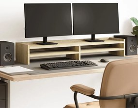 vidaXL Βάση Οθόνης Sonoma Δρυς 100x24x16 εκ. από Επεξ. Ξύλο