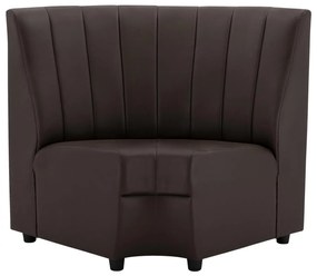 Γωνιακός καναπές LANDON με Τεχνόδερμα PU Καφέ 118x66x93Υ εκ. 118x66x93 εκ.