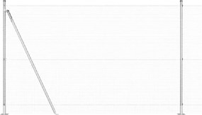 vidaXL Στύλος Περιφράξεων Ασημί