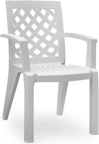 Πολυθρόνα πολυπροπυλενίου Kira Megapap χρώμα λευκό 58x52x87εκ.