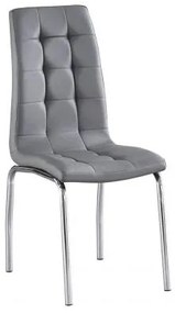 MELVA καρέκλα Χρώμιο/PU Γκρι 42x68x96cm ΕΜ942,4