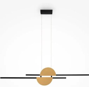 Κρεμαστό Φωτιστικό Οροφής LED 26W Μαύρο-Ορείχαλκος Skyline MOD179PL-L26BS4K Maytoni MOD179PL-L26BS4K Μαύρο-Χρυσό