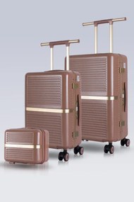 Stewehome Σετ 3 τεμαχίων βαλίτσες με USB και θύρες φόρτισης από πολυκαρβονικό υλικό