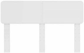 vidaXL Κεφαλάρι με κεφαλάρι Λαμπερό Λευκό 160 cm Επεξεργασμένο ξύλο