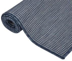 vidaXL Χαλί Εξωτερικού Χώρου με Επίπεδη Ύφανση Μπλε 80 x 250 εκ.