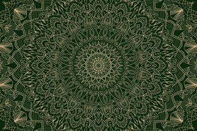 Εικόνα λεπτομερώς διακοσμητικό Mandala σε πράσινο χρώμα - 120x80