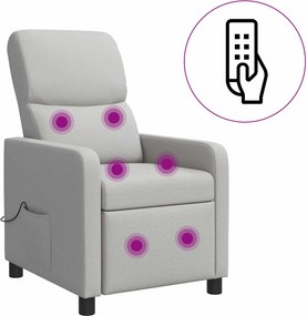 vidaXL Κάθισμα μασάζ Σκίουρος Γκρί Πολυεστέρας