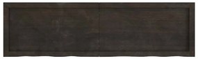 vidaXL Πάγκος Μπάνιου Σκούρο Καφέ 140x40x(2-4) εκ. Επεξεργ. Μασίφ Ξύλο