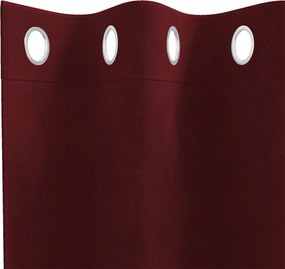 vidaXL Κουρτίνες συσκότισης 2 pcs Κόκκινο 140 x 225 cm Βελούδο