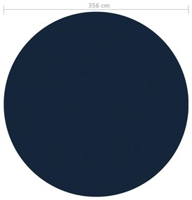 Κάλυμμα Πισίνας Ηλιακό Μαύρο/Μπλε 356 εκ. από Πολυαιθυλένιο - Μαύρο