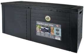 Μπαούλο Αποθήκευσης Κήπου Ollie με Χωρητικότητα 240lt και Διαστάσεις 115x44x53cm - Μαύρο