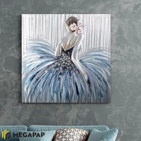 ΠΙΝΑΚΑΣ ΣΕ ΚΑΜΒΑ "GIRL IN PEARL DRESS" MEGAPAP ΨΗΦΙΑΚΗΣ ΕΚΤΥΠΩΣΗΣ 90X90X3ΕΚ.