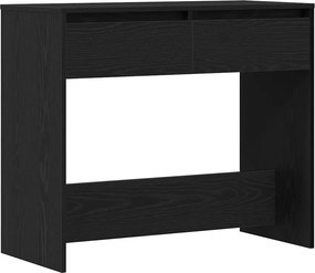 vidaXL Κονσόλα Τραπεζιού Μαύρη Δρυς 89 x 41 x 76,5 εκ. από Τεχνητό Ξύλο