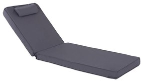 SUNBED CUSHION SIFNOS TEXTLINE GREY  196(117+1+78)x58x9cm.