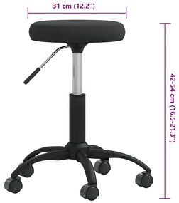 vidaXL Υποπόδιο Μασάζ Μαύρο Βελούδινο