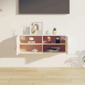 vidaXL Ντουλάπι Τοίχου Λευκό 80 x 30 x 30 εκ. από Μασίφ Ξύλο Πεύκου