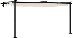 vidaXL Κιόσκι Κρεμ 400 x 300 x 200 εκ Πολυεστέρας