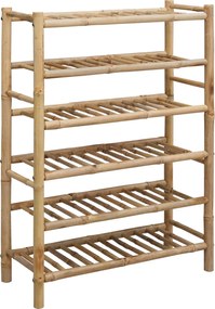 vidaXL Ράφι Παπουτσιών με ράφι Φυσικό 68 x 28 x 96 εκ Μπαμπού