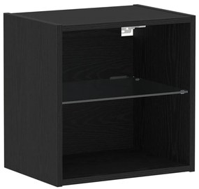vidaXL Ράφι Πλωτό 2 τεμ Μαύρη Δρυς 40x28,5x40 εκ Κατασκευασμένο ξύλο