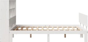 vidaXL Κρεβάτι Βιβλιοθήκη Χωρίς Στρώμα 140x200 εκ Μασίφ Ξύλο Πεύκο