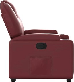 vidaXL Πολυθρόνα Ανακλινόμενη Μπορντό από Συνθετικό Δέρμα
