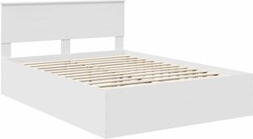 vidaXL Σκελετός Κρεβατιού Λευκό 150 x 200 cm Επεξεργασμένο ξύλο
