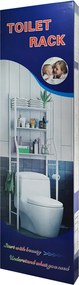 Ραφιέρα μπάνιου HUH-0134 με 3 ράφια, μεταλλική, 48x25x153cm, λευκή