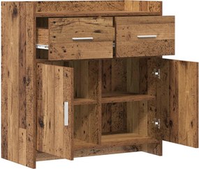 vidaXL Πλαϊνό γραφείο Παλαιωμένο ξύλο 75 x 36 x 80 εκ