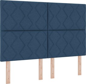 vidaXL LED κεφαλάρι Ανοιχτό γκρι 144 cm ύφασμα