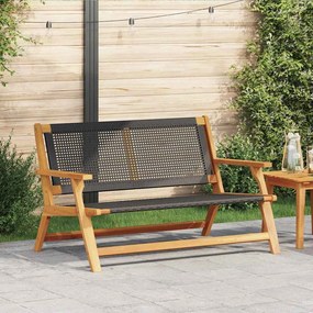 vidaXL Εξωτερικά Έπιπλα Μαύρο 122 x 78 x 73εκ Μασίφ ξύλο ακακίας