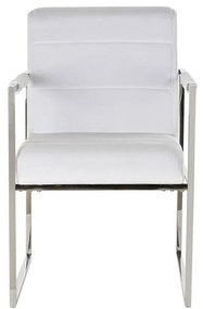 Καρέκλα DKD Home Decor πολυεστέρας Χάλυβας Λευκό (56 x 68 x 92 cm)