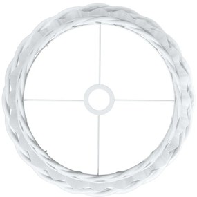 vidaXL Καπέλο Φωτιστικού Οροφής Λευκό Ø40x26 εκ. από Wicker