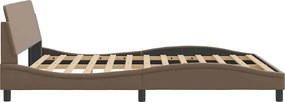 vidaXL Πλαίσιο Κρεβατιού Dover Καπουτσίνο 160x200εκ. Συνθ. Δέρμα