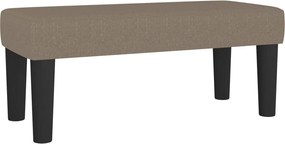 vidaXL Κρεβάτι Boxspring με Στρώμα Taupe 90x200 εκ. Υφασμάτινο