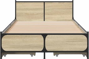 vidaXL Κρεβάτι με Κεφαλάρι Sonoma Δρυς 80 x 200 cm Επεξεργασμένο Ξύλο