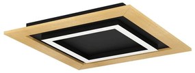 Φωτιστικό Οροφής - Πλαφονιέρα Tirrenara 900603 37x37x5,5cm Led Black-Natural Eglo