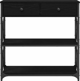 vidaXL Κονσόλα Τραπέζι Μαύρη δρυς 75 x 28 x 75 εκ
