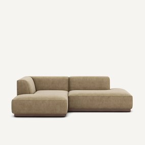 Γωνιακός καναπές αριστερός από βελούδο stonewashed, JACOPO