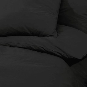 Σετ Παπλωματοθήκη vidaXL Μαύρο 135x200 εκ. Βαμβακερό