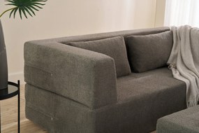 Διθέσιος Καναπές Κρεβάτι Γκρι VILORO 90x200x75