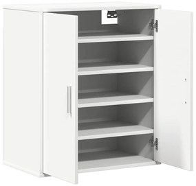 vidaXL Παπουτσοθήκη Λευκή 60 x 35 x 70 εκ. από Επεξ. Ξύλο