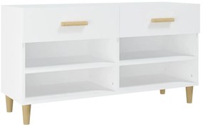 vidaXL Παπουτσοθήκη Λευκή 102 x 35 x 55 εκ. από Επεξεργασμένο Ξύλο