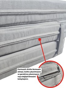 Stewehome στρώμα αφρού με φερμουάρ για εργοτάξιο Μονό ανθρακί 180x80x8 cm