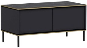 Τραπέζι Σαλονιού Imaj 382NRC1524 90x45x40cm Marble Effect Black-Anthracite