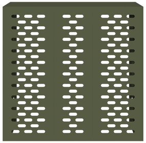 vidaXL Κάλυμμα Κλιματιστικού  - Ελιά, 110x50x105 εκ, Ατσάλι