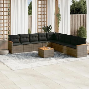 vidaXL Patio Sofa Set 5-θέσια Grey