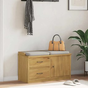 VidaXL Πάγκος διαδρόμου "SANDNES" 87x40x50 εκ. Πεύκο μασίφ ξύλο